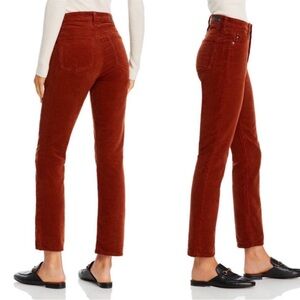 AG Mari Corduroy High Rise Straight Jeans